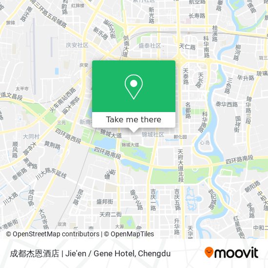 成都杰恩酒店 | Jie'en / Gene Hotel map