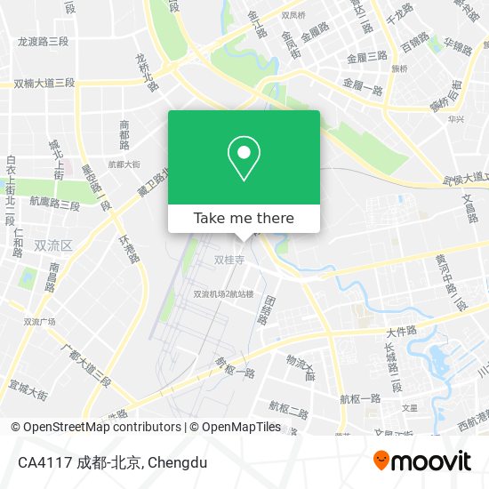 CA4117 成都-北京 map