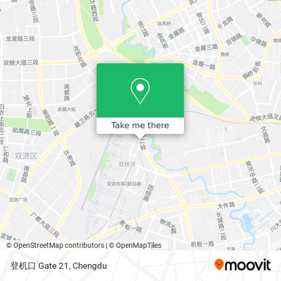 登机口 Gate 21 map