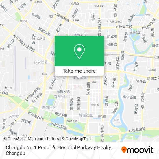 Chengdu No.1 People's Hospital Parkway Healty map