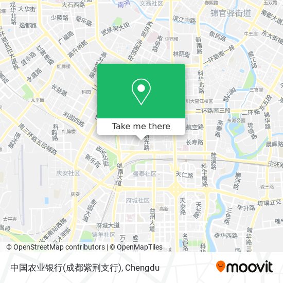 中国农业银行(成都紫荆支行) map