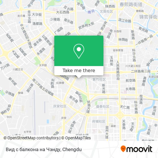 Вид с балкона на Чэнду map