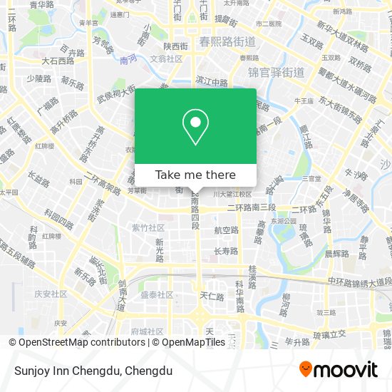 Sunjoy Inn Chengdu map