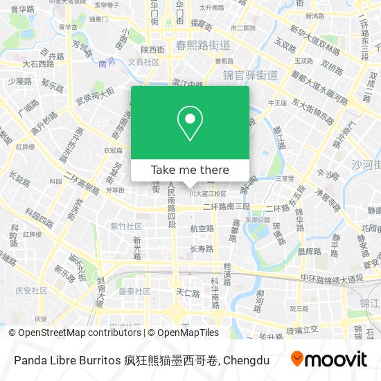 Panda Libre Burritos 疯狂熊猫墨西哥卷 map