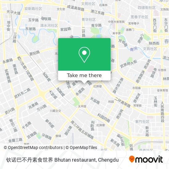 钦诺巴不丹素食世界 Bhutan restaurant map