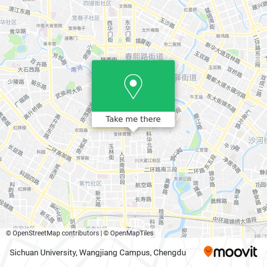 Sichuan University, Wangjiang Campus map