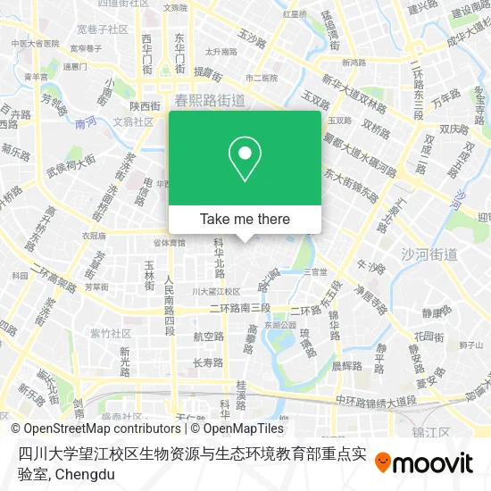 四川大学望江校区生物资源与生态环境教育部重点实验室 map