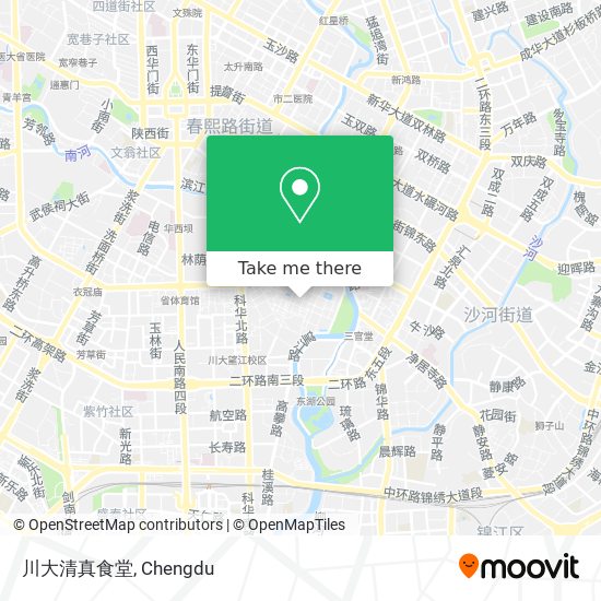 川大清真食堂 map
