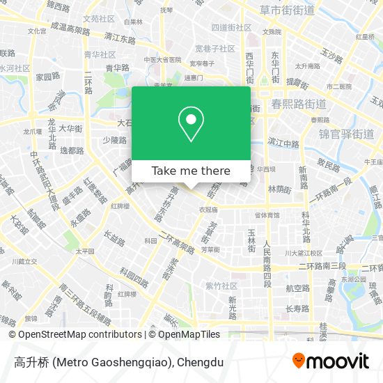 高升桥 (Metro Gaoshengqiao) map