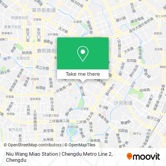 Niu Wang Miao Station | Chengdu Metro Line 2 map