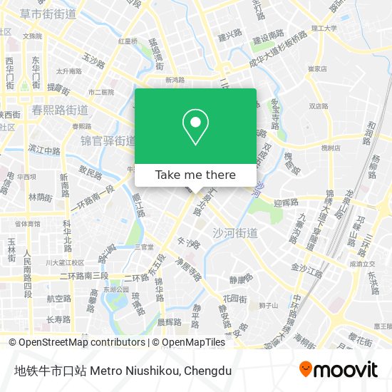 地铁牛市口站 Metro Niushikou map