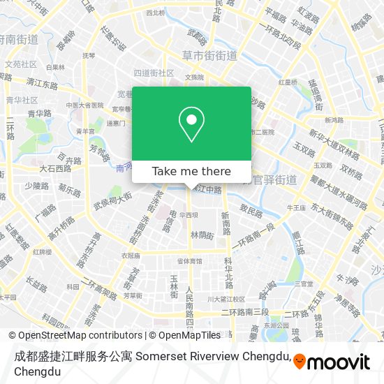 成都盛捷江畔服务公寓 Somerset Riverview Chengdu map