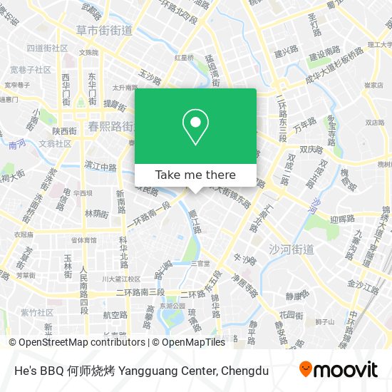 He's BBQ 何师烧烤 Yangguang Center map