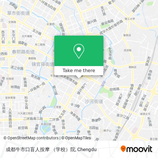 成都牛市口盲人按摩 （学校）院 map