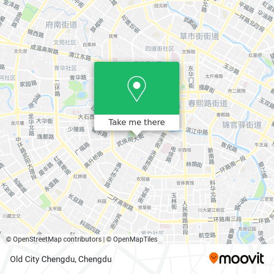 Old City Chengdu map