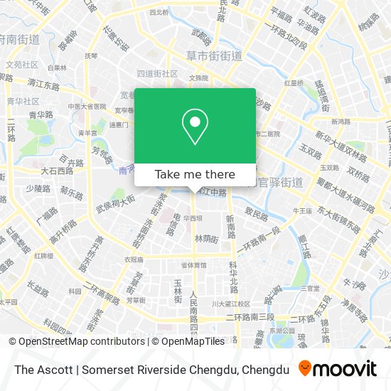 The Ascott | Somerset Riverside Chengdu map