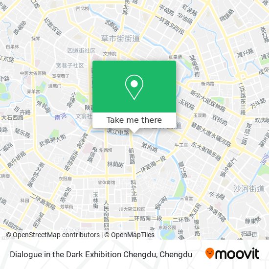 Dialogue in the Dark Exhibition Chengdu map