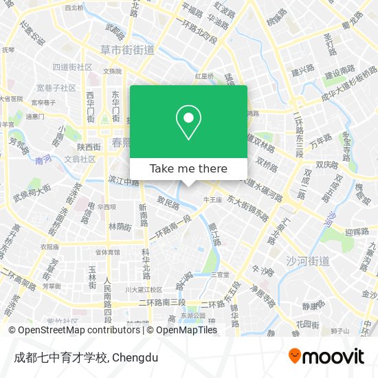 成都七中育才学校 map