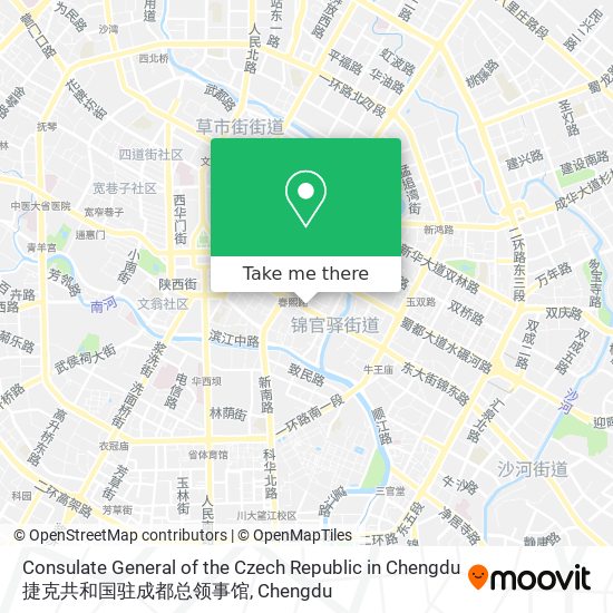 Consulate General of the Czech Republic in Chengdu 捷克共和国驻成都总领事馆 map