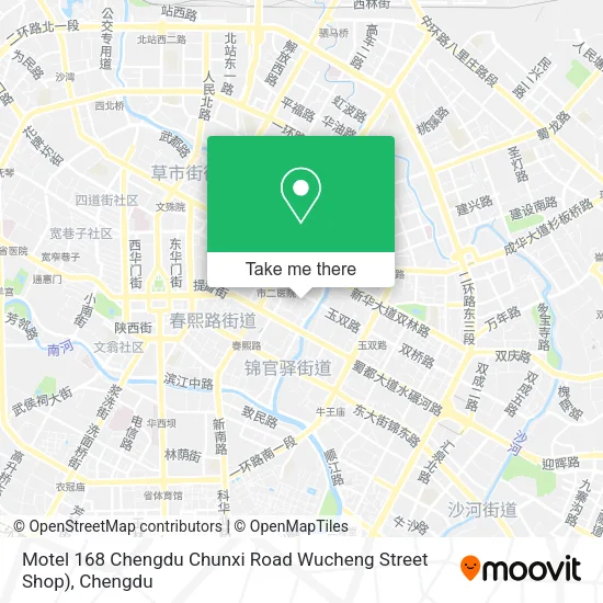 Motel 168 Chengdu Chunxi Road Wucheng Street Shop) map