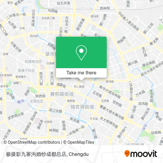 极摄影九寨沟婚纱成都总店 map