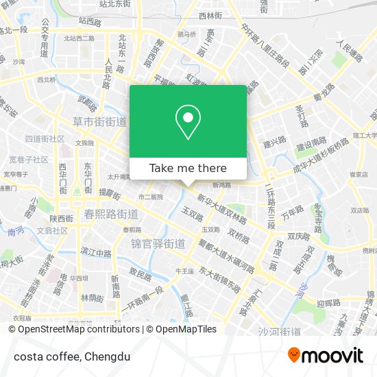costa coffee map