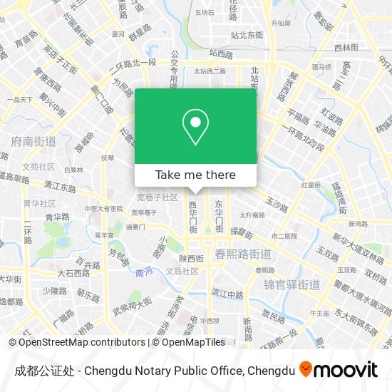 成都公证处 - Chengdu Notary Public Office map