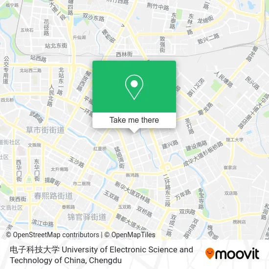 电子科技大学 University of Electronic Science and Technology of China map