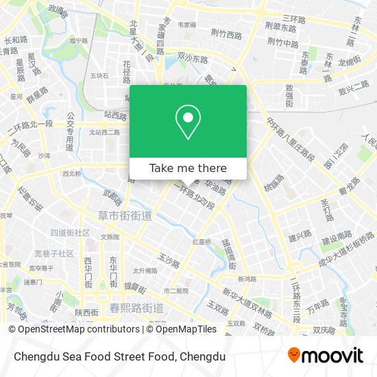 Chengdu Sea Food Street Food map
