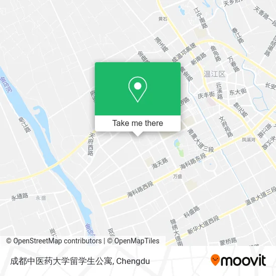 成都中医药大学留学生公寓 map