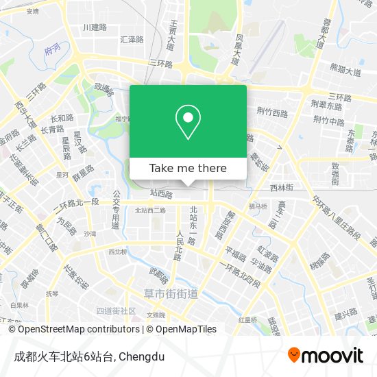 成都火车北站6站台 map