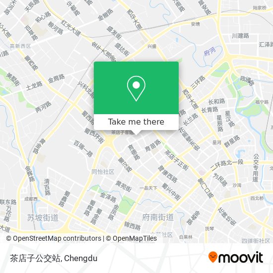 茶店子公交站 map