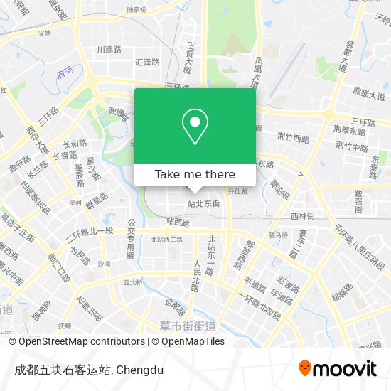 成都五块石客运站 map