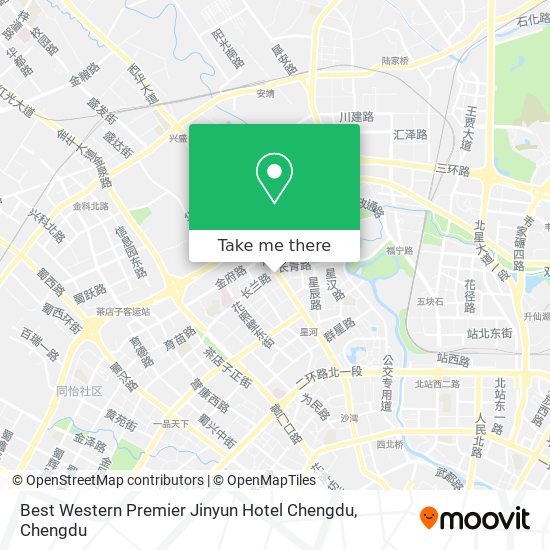Best Western Premier Jinyun Hotel Chengdu map