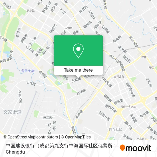 中国建设银行（成都第九支行中海国际社区储蓄所 ） map