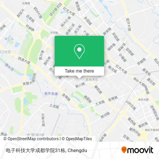 电子科技大学成都学院31栋 map
