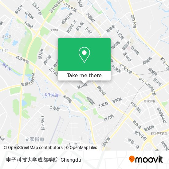 电子科技大学成都学院 map