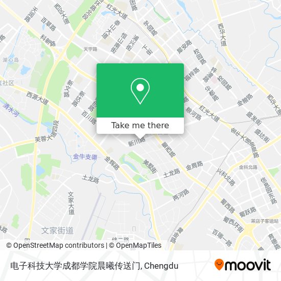 电子科技大学成都学院晨曦传送门 map