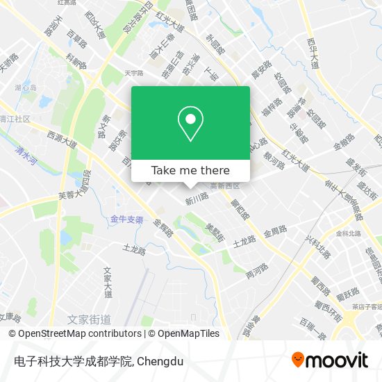 电子科技大学成都学院 map