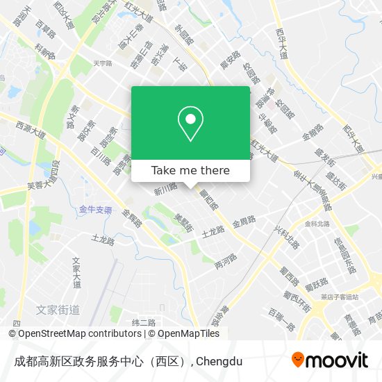 成都高新区政务服务中心（西区） map