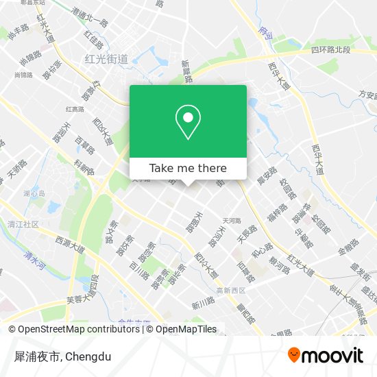 犀浦夜市 map