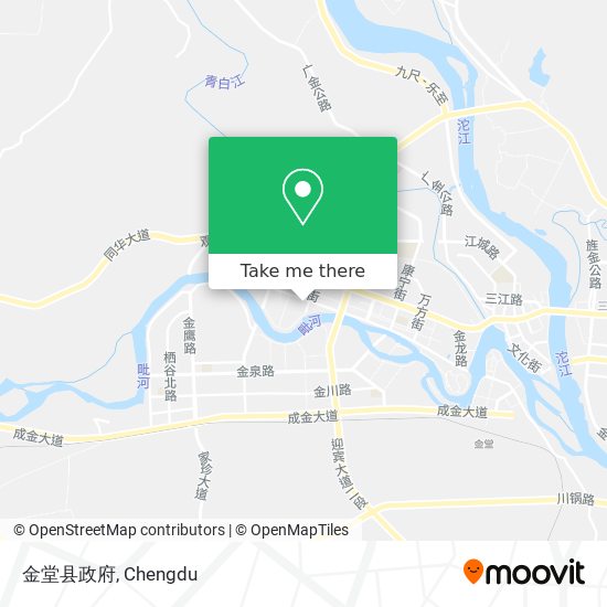 金堂县政府 map