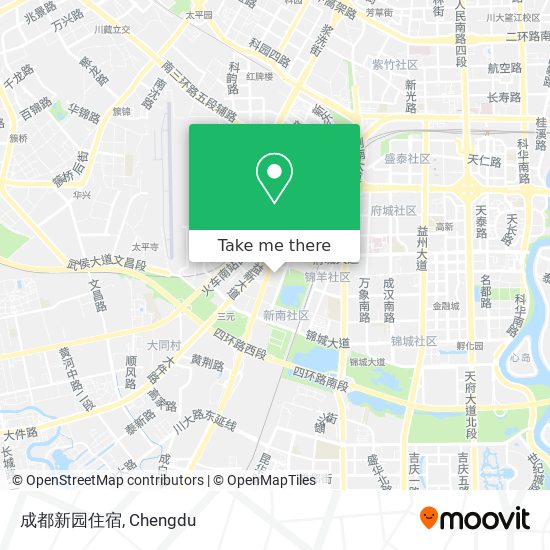 成都新园住宿 map