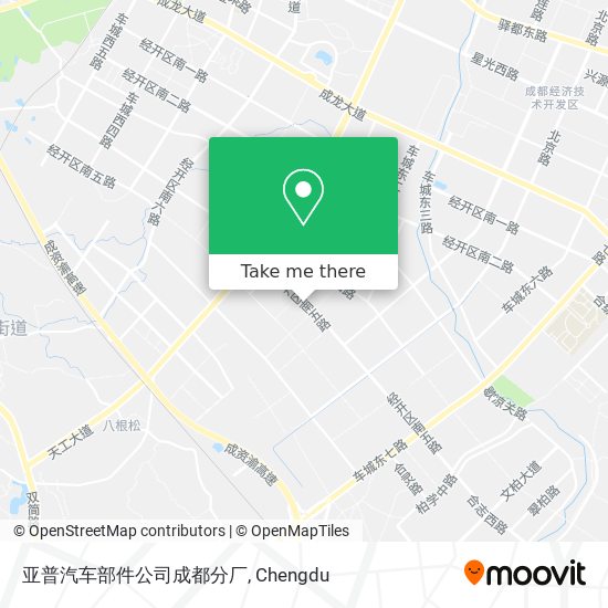亚普汽车部件公司成都分厂 map