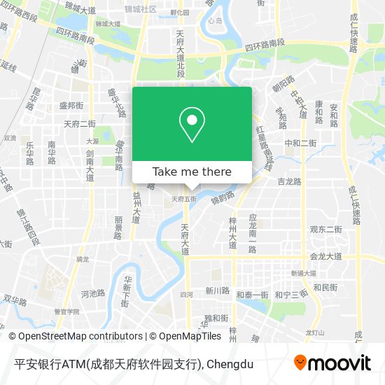 平安银行ATM(成都天府软件园支行) map