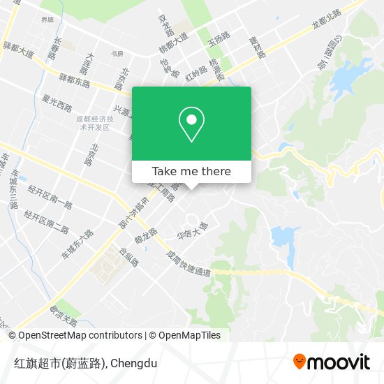 红旗超市(蔚蓝路) map