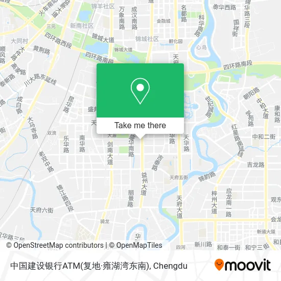 中国建设银行ATM(复地·雍湖湾东南) map