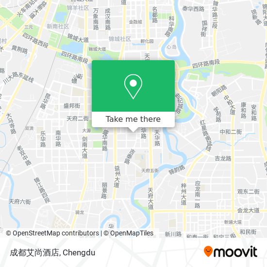 成都艾尚酒店 map