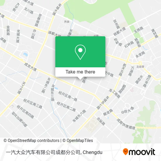 一汽大众汽车有限公司成都分公司 map