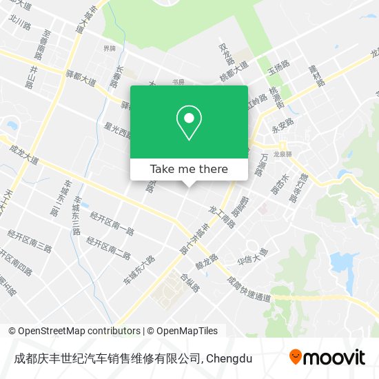 成都庆丰世纪汽车销售维修有限公司 map